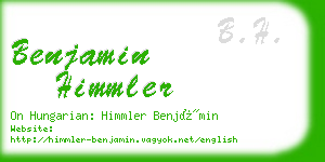 benjamin himmler business card